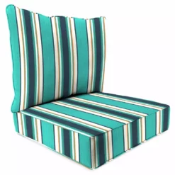 Jordan Manufacturing Custom Order Cushions Outdoor 2PC Deep Seat Chair Cushion- Sunbrella TOKEN SURFSIDE GLEN RAVEN
