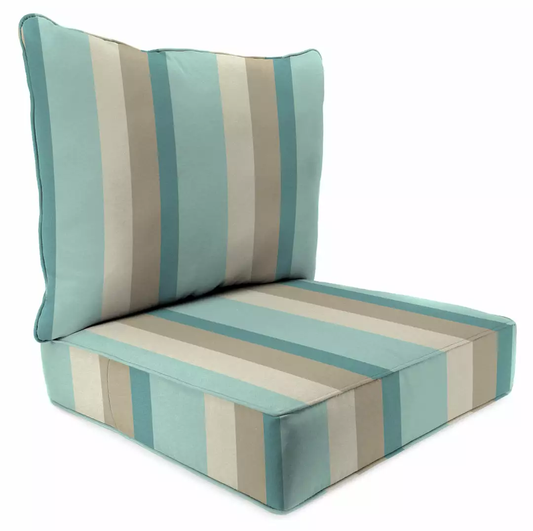 Jordan Manufacturing Custom Order Cushions Outdoor 2PC Deep Seat Chair Cushion- Sunbrella GETAWAY MIST GLEN RAVEN 1 Jordan Manufacturing Custom Order Cushions Outdoor 2PC Deep Seat Chair Cushion- Sunbrella GETAWAY MIST GLEN RAVEN