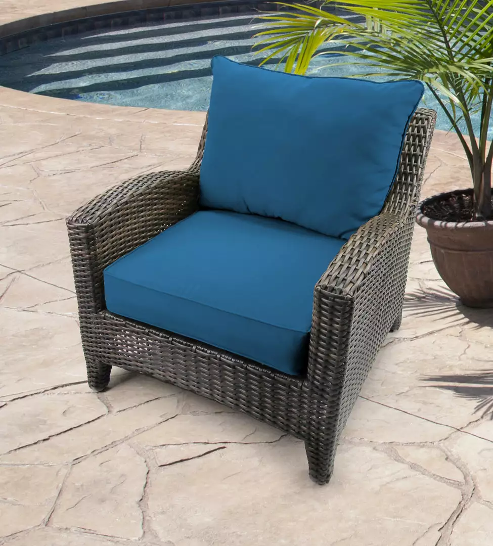 Jordan Manufacturing Outdoor 2PC Deep Seat Chair Cushion- Sunbrella CAVAS REGATTA GLEN RAVEN 2 Jordan Manufacturing Outdoor 2PC Deep Seat Chair Cushion- Sunbrella CAVAS REGATTA GLEN RAVEN