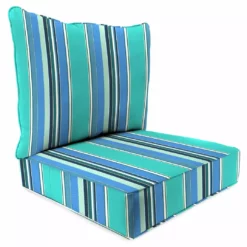 Jordan Manufacturing Outdoor 2PC Deep Seat Chair Cushion- Sunbrella DOLCE STR OASIS ACR GLEN RAVEN Custom Order Cushions