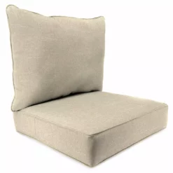 Jordan Manufacturing Custom Order Cushions Outdoor 2PC Deep Seat Chair Cushion-TORY BISQUE RICHLOOM