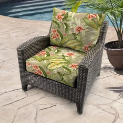Jordan Manufacturing Outdoor 2PC Deep Seat Chair Cushion-TAHITI SUNRISE RICHLOOM Custom Order Cushions
