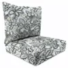 Jordan Manufacturing Custom Order Cushions Outdoor 2PC Deep SDeat Chair Cushion-COPELAND NOIR RICHLOOM