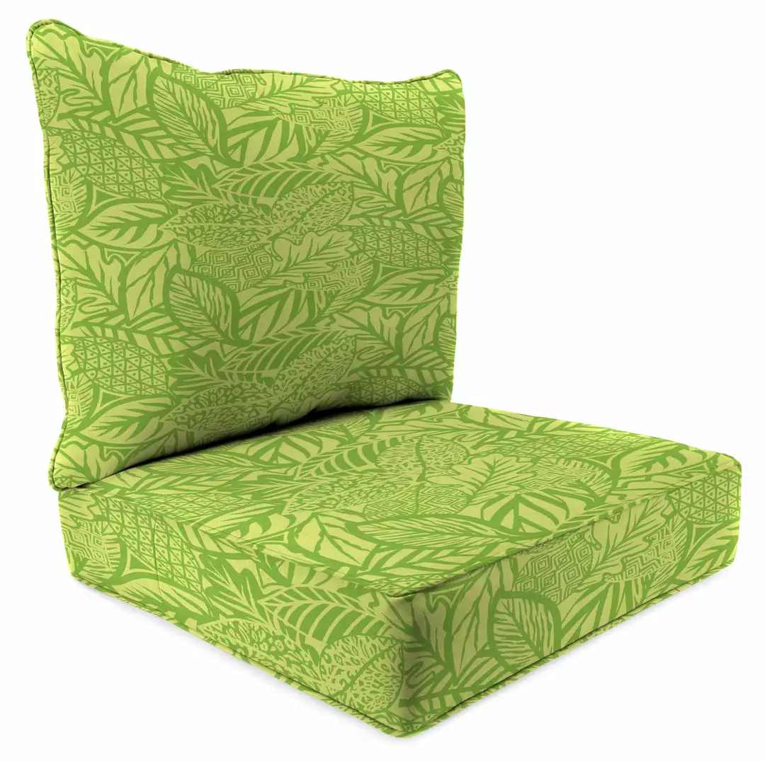 Jordan Manufacturing Custom Order Cushions Outdoor 2PC Deep Seat Chair Cushion-MAVEN LEAF RICHLOOM 1 Jordan Manufacturing Custom Order Cushions Outdoor 2PC Deep Seat Chair Cushion-MAVEN LEAF RICHLOOM