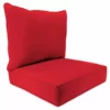 Jordan Manufacturing Outdoor 2PC Deep Seat Chair Cushion- Sunbrella CANVAS JOCKEY ACR RED ACR GLEN RAVEN