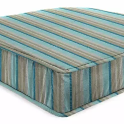 Jordan Manufacturing Outdoor Boxed Edge Deep Seat Cushion- Sunbrella GETAWAY MIST GLEN RAVEN