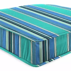 Jordan Manufacturing Outdoor Boxed Edge Deep Seat Cushion- Sunbrella DOLCE STR OASIS ACR GLEN RAVEN Custom Order Cushions
