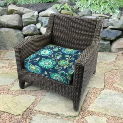Jordan Manufacturing Outdoor Boxed Edge Deep Seat Cushion-FANFARE CAPRI Custom Order Cushions