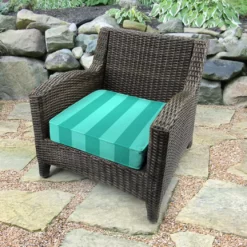 Jordan Manufacturing Outdoor Boxed Edge Deep Seat Cushion-PREVIEW LAGOON