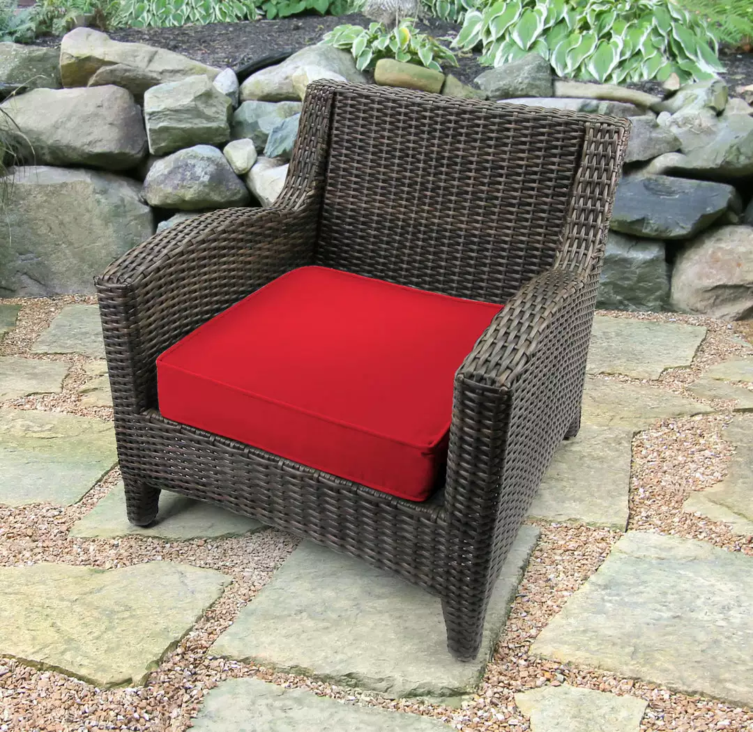 Jordan Manufacturing Outdoor Boxed Edge Deep Seat Cushion- Sunbrella CANVAS JOCKEY ACR RED ACR GLEN RAVEN Custom Order Cushions 2 Jordan Manufacturing Outdoor Boxed Edge Deep Seat Cushion- Sunbrella CANVAS JOCKEY ACR RED ACR GLEN RAVEN Custom Order Cushions