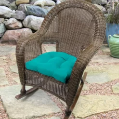 Jordan Manufacturing Custom Order Cushions Set Of 2 Outdoor 18" Wicker Chair Cushions-Sunbrella CANVAS ARUBA GLEN RAVEN