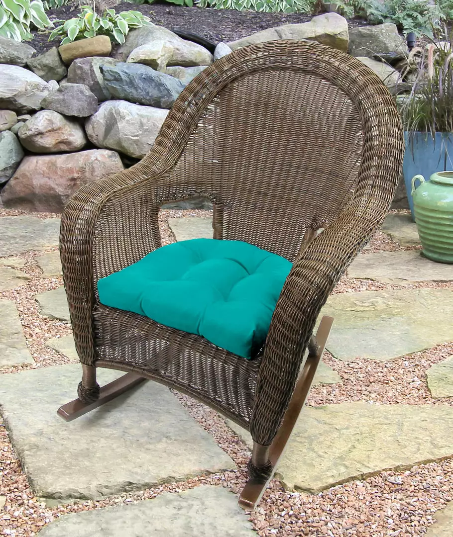 Jordan Manufacturing Custom Order Cushions Set Of 2 Outdoor 18" Wicker Chair Cushions-Sunbrella CANVAS ARUBA GLEN RAVEN 2 Jordan Manufacturing Custom Order Cushions Set Of 2 Outdoor 18" Wicker Chair Cushions-Sunbrella CANVAS ARUBA GLEN RAVEN