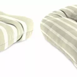 Jordan Manufacturing Custom Order Cushions Set Of 2 Outdoor 18" Wicker Chair Cushions-Sunbrella CAST MIST GLEN RAVEN