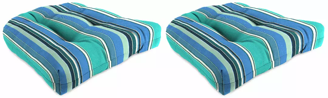 Jordan Manufacturing Custom Order Cushions Set Of 2 Outdoor 18" Wicker Chair Cushions-Sunbrella DOLCE STR OASIS ACR GLEN RAVEN 1 Jordan Manufacturing Custom Order Cushions Set Of 2 Outdoor 18" Wicker Chair Cushions-Sunbrella DOLCE STR OASIS ACR GLEN RAVEN
