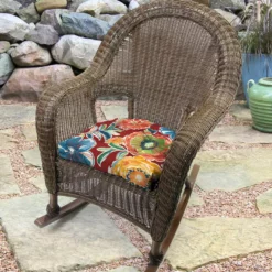 Jordan Manufacturing Set Of 2 Outdoor 18" Wicker Chair Cushions-COLSEN BERRY RICHLOOM Custom Order Cushions