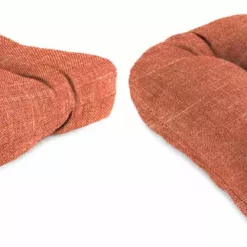 Jordan Manufacturing Set Of 2 Outdoor 18" Wicker Chair Cushions-TORY SUNSET RICHLOOM
