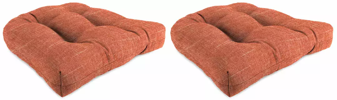 Jordan Manufacturing Set Of 2 Outdoor 18" Wicker Chair Cushions-TORY SUNSET RICHLOOM 1 Jordan Manufacturing Set Of 2 Outdoor 18" Wicker Chair Cushions-TORY SUNSET RICHLOOM