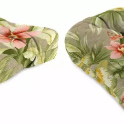 Jordan Manufacturing Custom Order Cushions Set Of 2 Outdoor 18" Wicker Chair Cushions-TAHITI SUNRISE RICHLOOM