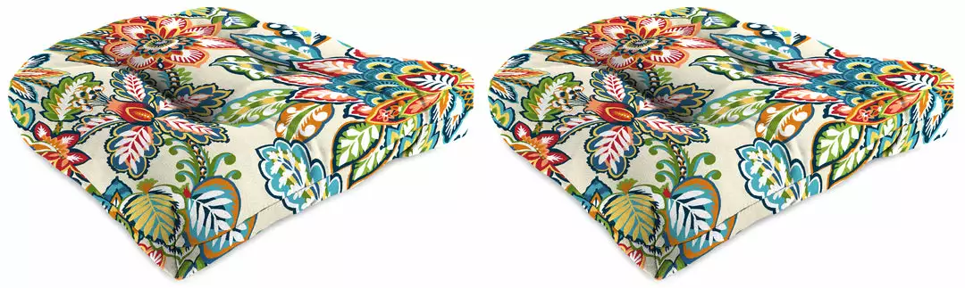 Jordan Manufacturing Set Of 2 Outdoor 18" Wicker Chair Cushions-COPELAND FIESTA RICHLOOM 1 Jordan Manufacturing Set Of 2 Outdoor 18" Wicker Chair Cushions-COPELAND FIESTA RICHLOOM