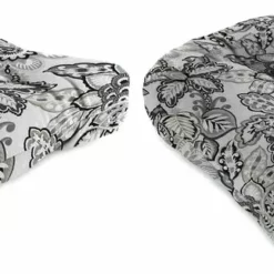 Jordan Manufacturing Custom Order Cushions Set Of 2 Outdoor 18" Wicker Chair Cushions-COPELAND NOIR RICHLOOM