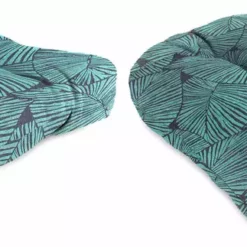 Jordan Manufacturing Custom Order Cushions Set Of 2 Outdoor 18" Wicker Chair Cushions-TALIA CARIBE RICHLOOM