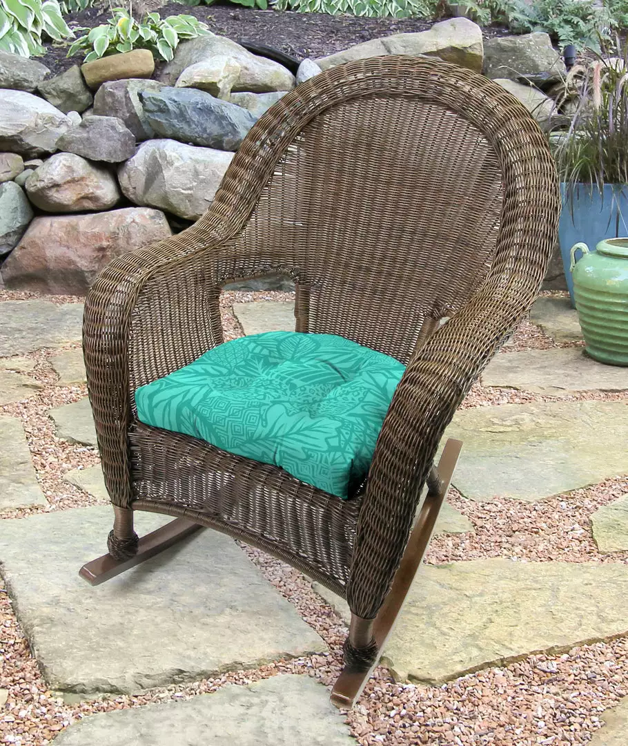 Jordan Manufacturing Set Of 2 Outdoor 18" Wicker Chair Cushions-MAVEN LAGOON Custom Order Cushions 2 Jordan Manufacturing Set Of 2 Outdoor 18" Wicker Chair Cushions-MAVEN LAGOON Custom Order Cushions