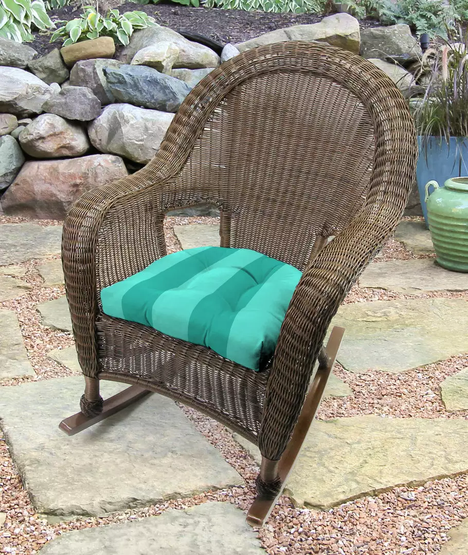 Jordan Manufacturing Set Of 2 Outdoor 18" Wicker Chair Cushions-PREVIEW LAGOON 2 Jordan Manufacturing Set Of 2 Outdoor 18" Wicker Chair Cushions-PREVIEW LAGOON