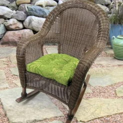 Jordan Manufacturing Custom Order Cushions Set Of 2 Outdoor 18" Wicker Chair Cushions-MAVEN LEAF RICHLOOM