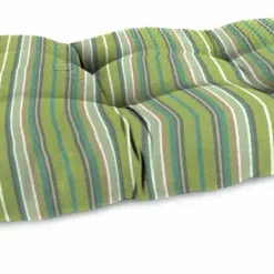 Jordan Manufacturing Outdoor 44" Wicker Loveseat Cushion-Sunbrella FOSTER SURFSIDE RAVEN Custom Order Cushions
