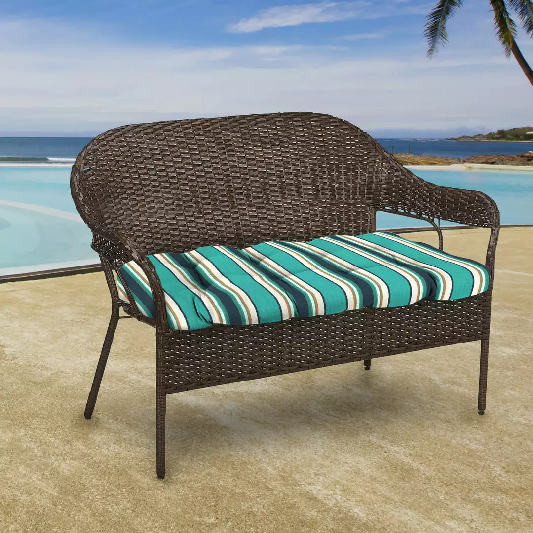 Jordan Manufacturing Custom Order Cushions Outdoor 44" Wicker Loveseat Cushion-Sunbrella TOKEN SURFSIDE GLEN RAVEN 2 Jordan Manufacturing Custom Order Cushions Outdoor 44" Wicker Loveseat Cushion-Sunbrella TOKEN SURFSIDE GLEN RAVEN