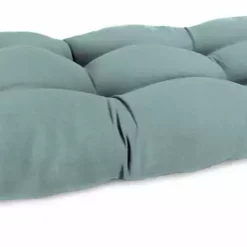 Jordan Manufacturing Outdoor 44" Wicker Loveseat Cushion-Sunbrella SHORE LINEN GLEN RAVEN Custom Order Cushions