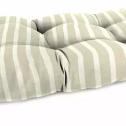 Jordan Manufacturing Outdoor 44" Wicker Loveseat Cushion-Sunbrella CAST MIST GLEN RAVEN