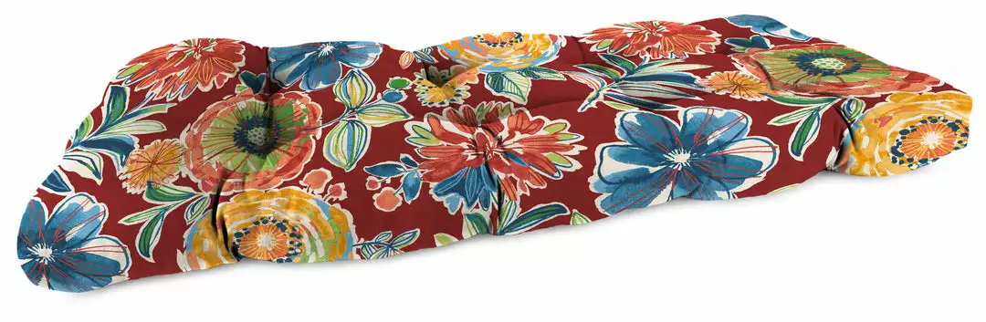Jordan Manufacturing Outdoor 44" Wicker Loveseat Cushion-COLSEN BERRY RICHLOOM 1 Jordan Manufacturing Outdoor 44" Wicker Loveseat Cushion-COLSEN BERRY RICHLOOM