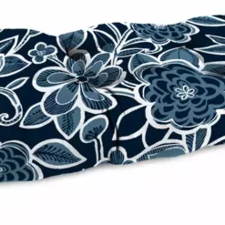 Jordan Manufacturing Outdoor 44" Wicker Loveseat Cushion-HALSEY NAVY RICHLOOM Custom Order Cushions
