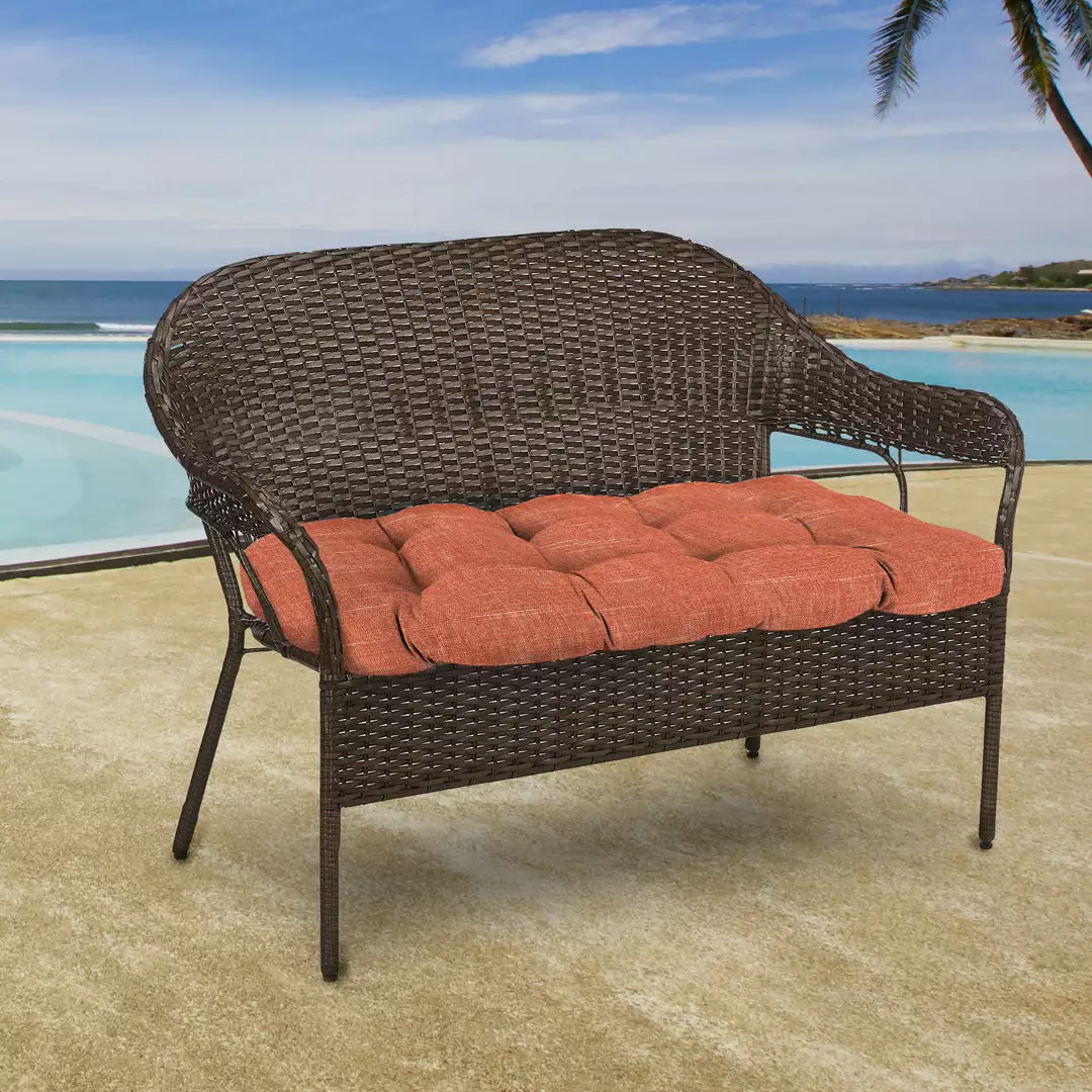 Jordan Manufacturing Custom Order Cushions Outdoor 44" Wicker Loveseat Cushion-TORY SUNSET RICHLOOM 2 Jordan Manufacturing Custom Order Cushions Outdoor 44" Wicker Loveseat Cushion-TORY SUNSET RICHLOOM