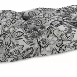 Jordan Manufacturing Custom Order Cushions Outdoor 44" Wicker Loveseat Cushion-COPELAND NOIR RICHLOOM