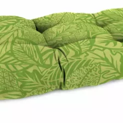 Jordan Manufacturing Outdoor 44" Wicker Loveseat Cushion-MAVEN LEAF RICHLOOM Custom Order Cushions