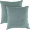 Jordan Manufacturing Outdoor 18" Accessory Throw Pillows, Set Of 2- Sunbrella SHORE LINEN GLEN RAVEN