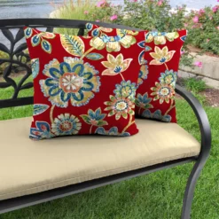 Jordan Manufacturing Outdoor 18" Accessory Throw Pillows-DAELYN CHERRY RICHLOOM Custom Order Cushions