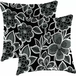 Jordan Manufacturing Outdoor 18" Accessory Throw Pillows-HALSEY SHADOW RICHLOOM