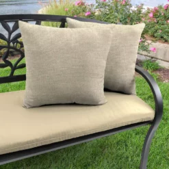 Jordan Manufacturing Outdoor 18" Accessory Throw Pillows-TORY BISQUE RICHLOOM Custom Order Cushions