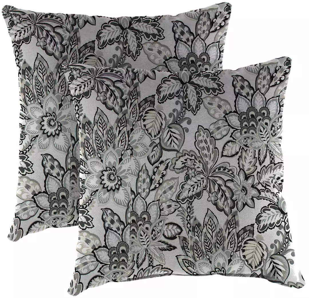Jordan Manufacturing Custom Order Cushions Outdoor 18" Accessory Throw Pillows-COPELAND NOIR RICHLOOM 1 Jordan Manufacturing Custom Order Cushions Outdoor 18" Accessory Throw Pillows-COPELAND NOIR RICHLOOM