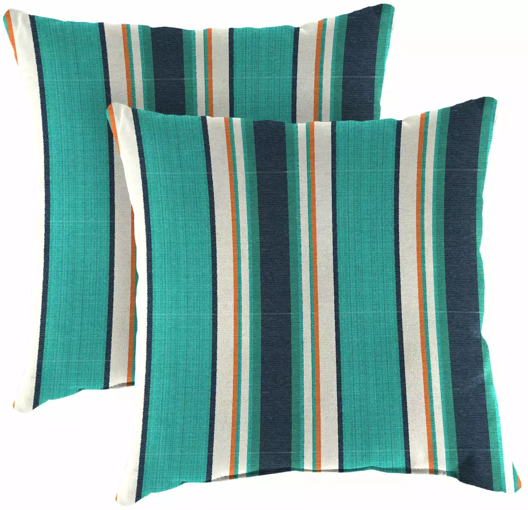 Jordan Manufacturing Outdoor 16" Accessory Throw Pillows, Set Of 2- Sunbrella TOKEN SURFSIDE GLEN RAVEN 1 Jordan Manufacturing Outdoor 16" Accessory Throw Pillows, Set Of 2- Sunbrella TOKEN SURFSIDE GLEN RAVEN