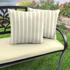 Jordan Manufacturing Outdoor 16" Accessory Throw Pillows, Set Of 2- Sunbrella CAST MIST GLEN RAVEN