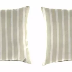 Jordan Manufacturing Outdoor 16" Accessory Throw Pillows, Set Of 2- Sunbrella CAST MIST GLEN RAVEN