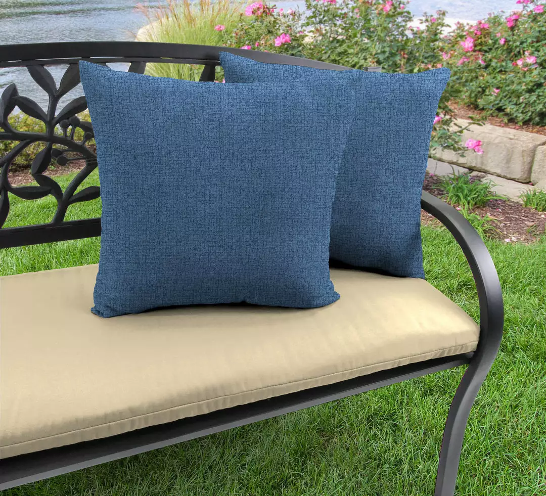 Jordan Manufacturing Outdoor 16" Accessory Throw Pillows, Set Of 2-HUSK TEXTURE CAPRI RICHLOOM Custom Order Cushions 2 Jordan Manufacturing Outdoor 16" Accessory Throw Pillows, Set Of 2-HUSK TEXTURE CAPRI RICHLOOM Custom Order Cushions