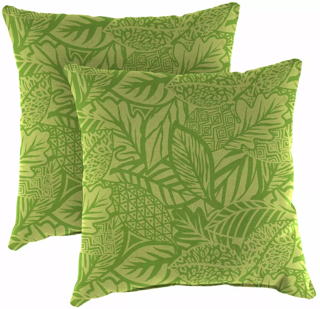Jordan Manufacturing Outdoor 16" Accessory Throw Pillows, Set Of 2-MAVEN LEAF RICHLOOM Custom Order Cushions 1 Jordan Manufacturing Outdoor 16" Accessory Throw Pillows, Set Of 2-MAVEN LEAF RICHLOOM Custom Order Cushions