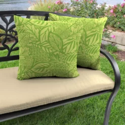 Jordan Manufacturing Outdoor 16" Accessory Throw Pillows, Set Of 2-MAVEN LEAF RICHLOOM Custom Order Cushions