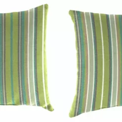 Jordan Manufacturing Outdoor Lumbar Accessory Throw Pillows, Set Of 2- Sunbrella FOSTER SURFSIDE RAVEN Custom Order Cushions
