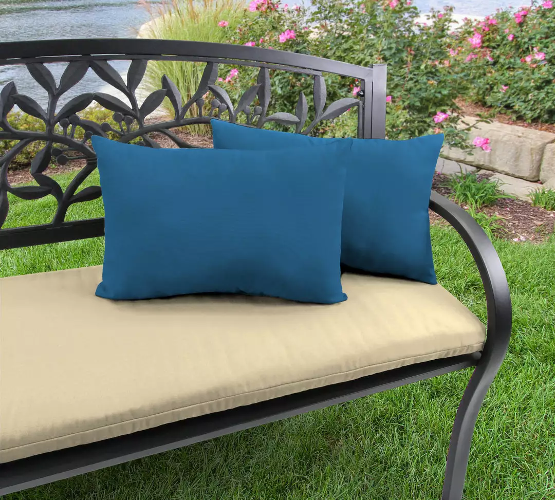 Jordan Manufacturing Outdoor Lumbar Accessory Throw Pillows, Set Of 2- Sunbrella CAVAS REGATTA GLEN RAVEN Custom Order Cushions 2 Jordan Manufacturing Outdoor Lumbar Accessory Throw Pillows, Set Of 2- Sunbrella CAVAS REGATTA GLEN RAVEN Custom Order Cushions